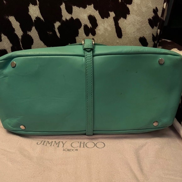 Jimmy Choo Turquoise Tulita Satchel Top Handle W/ Boho West Hardware--& Dust Bag - Picture 5 of 14